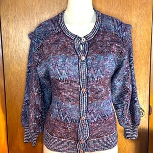 Vintage La Squadra Monte Carlo cardigan mohair blend size small-medium, Italy